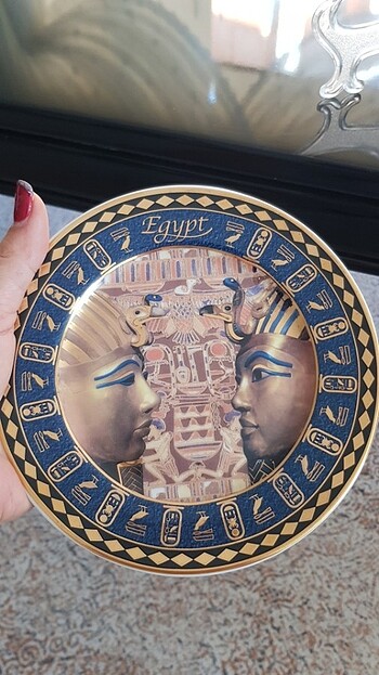  Beden Vintage tutankhamun porselen tabak