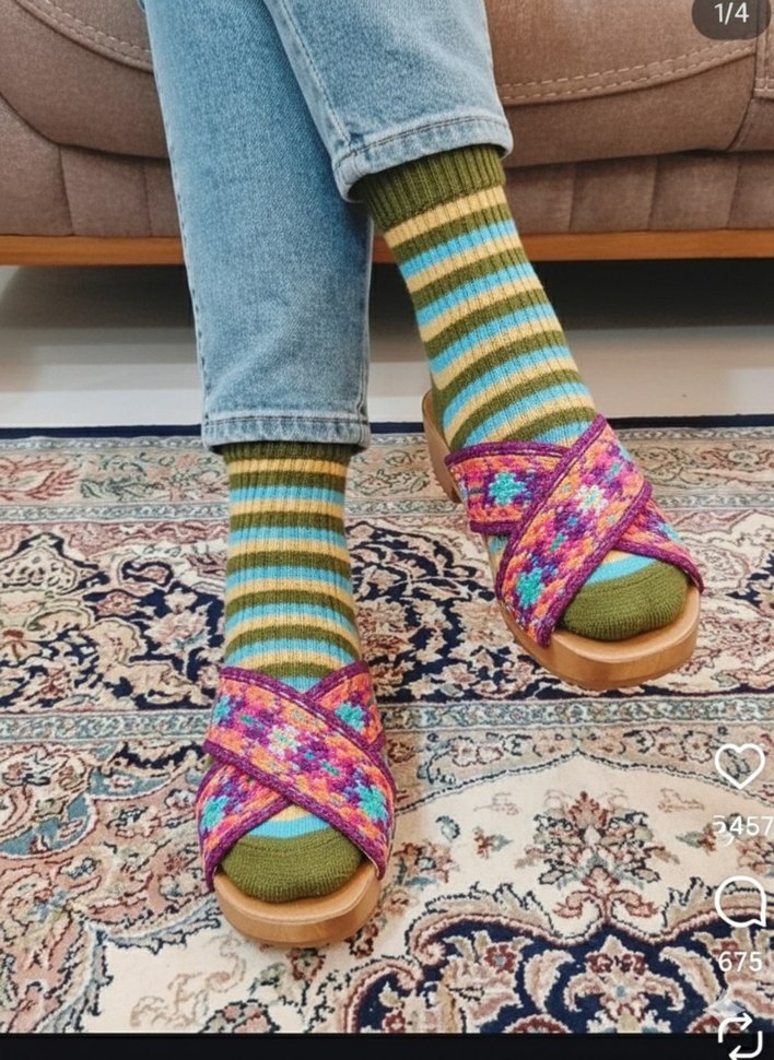 kadın Siyah Kayışlı Ev Terliği - Görsel 2