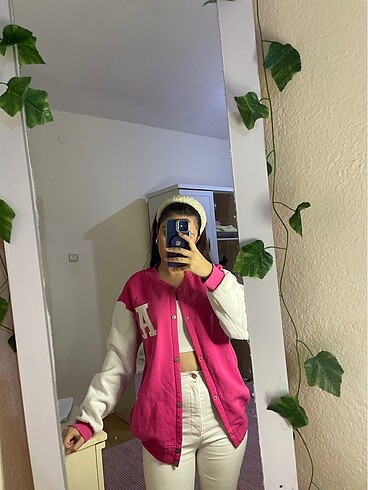 Pembe kolej ceket