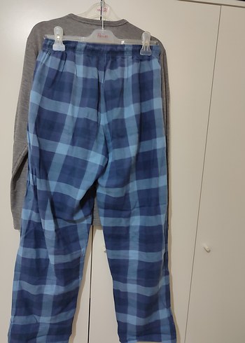 Gri Düğmeli Erkek Pijama Takımı - Görsel 8