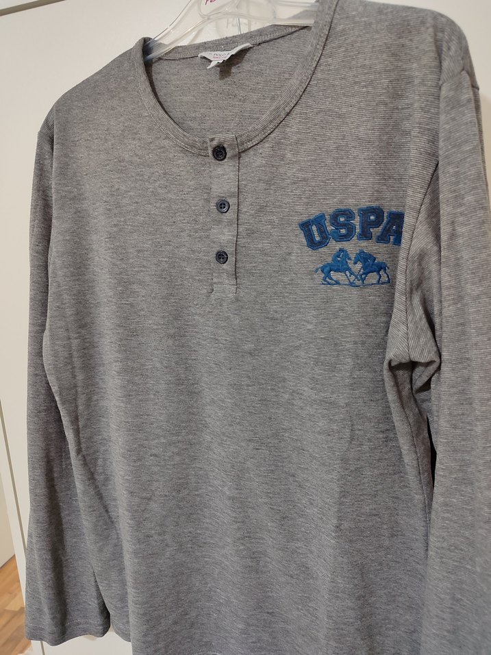 Gri Düğmeli Erkek Pijama Takımı - Görsel 3