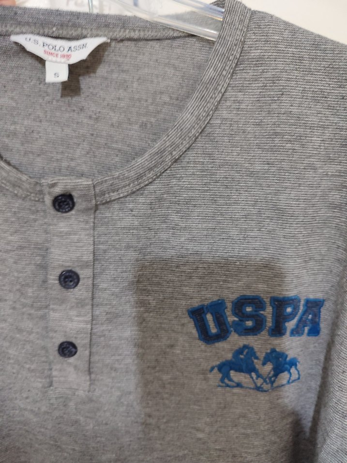 Gri Düğmeli Erkek Pijama Takımı - Görsel 4