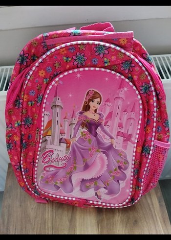 Pembe Çiçek Desenli Kız Çocuk Sırt Çantası - Görsel 2