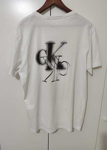 xl Beden Calvin Klein Jeans Beyaz Pamuklu Tişört
