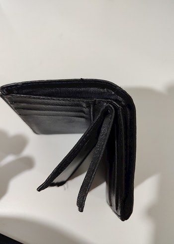 Deri Siyah Erkek Cüzdanı Mavi Şeritli - Görsel 5