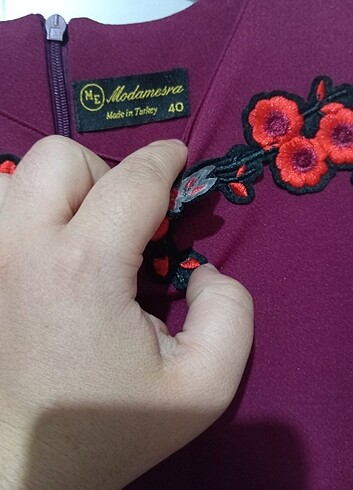 40 Beden bordo Renk Günlük elbise 