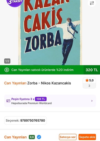 Zorba - Nikos Kazancakis Can Yayınları