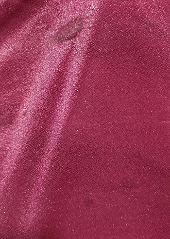 Bordo Uzun Parlak Kadın Elbise - Görsel 3