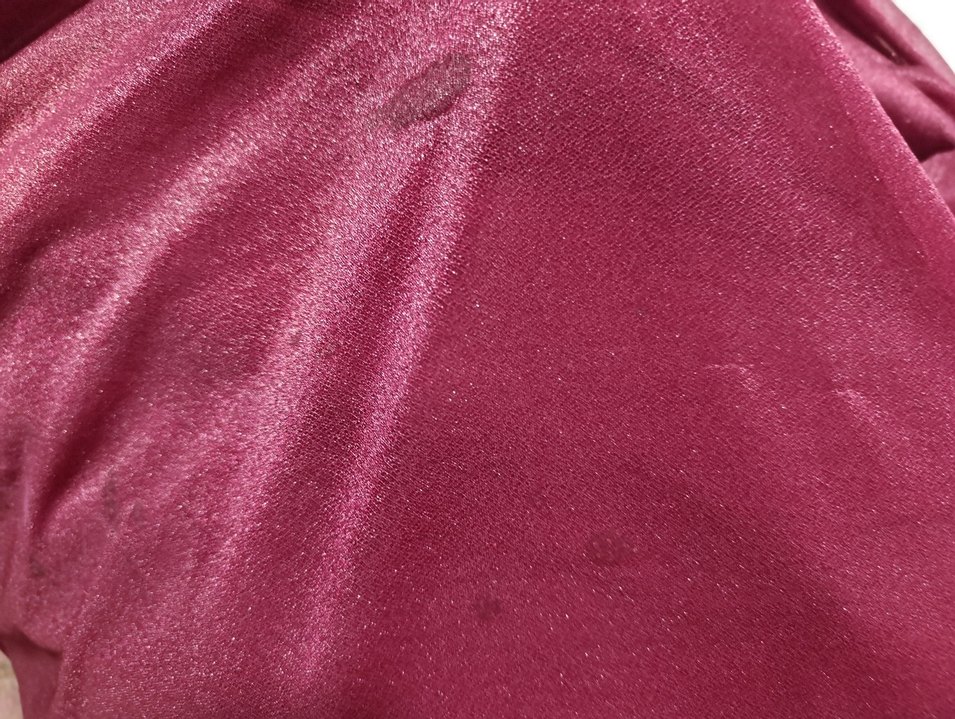 Bordo Uzun Parlak Kadın Elbise - Görsel 3