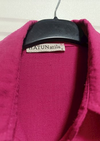 Pembe Uzun Kollu Nakışlı Kadın Gömlek - Görsel 2