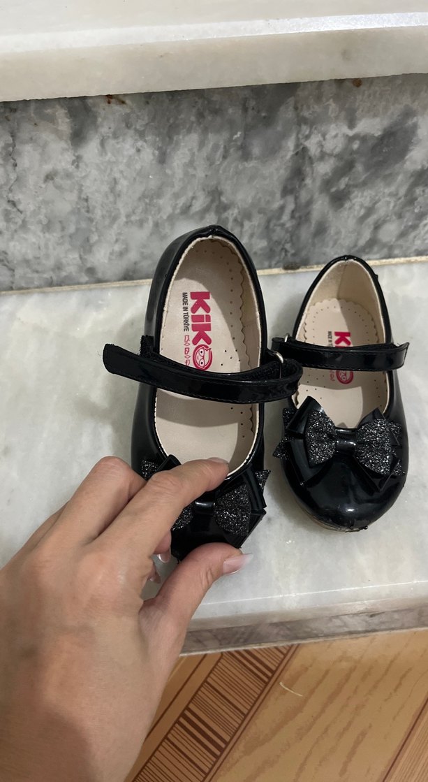 Kız Çocuk kiko Siyah Fiyonk Detaylı Babet Ayakkabı - Görsel 2