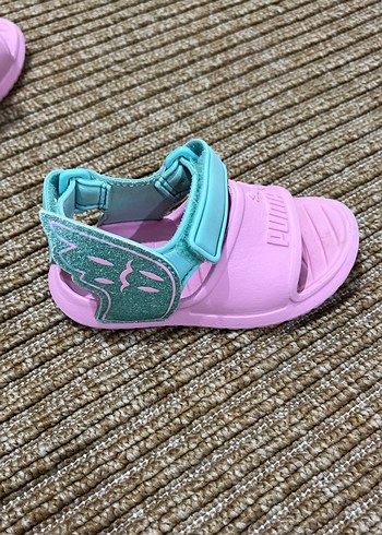 Kız Çocuk Puma Pembe Cırtlı Terlik