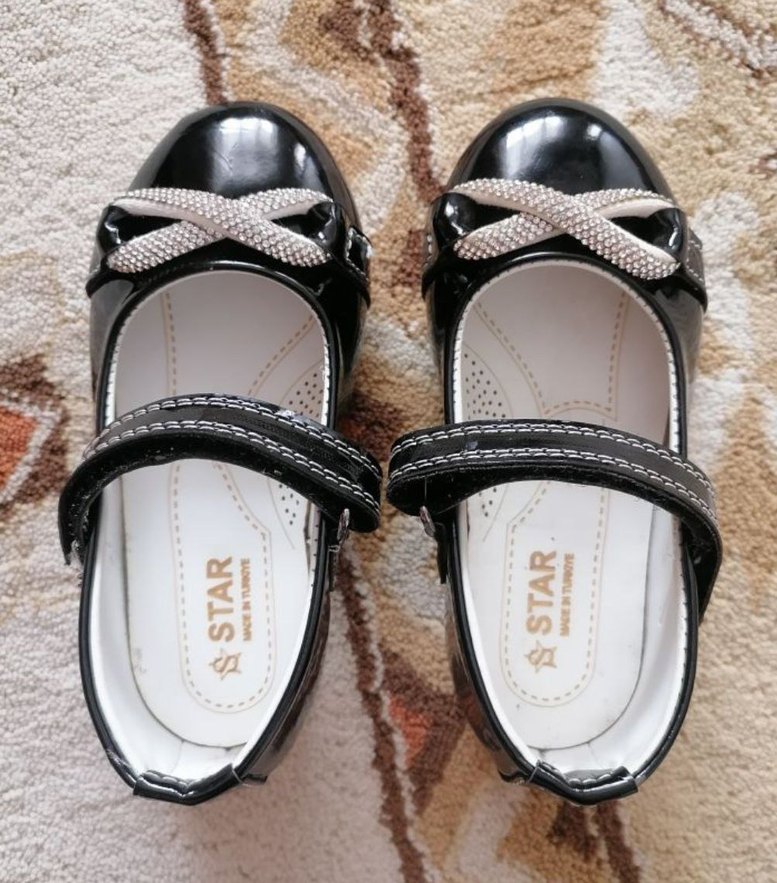 Parlak Siyah Tokalı Kız Çocuk Babet - Görsel 2