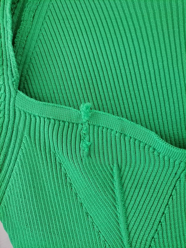 Yeşil Drapeli Uzun Kollu Kadın Elbise - Görsel 3