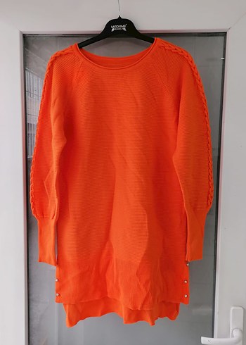 Turuncu Kadın Uzun Kollu Triko Kazak - Görsel 2