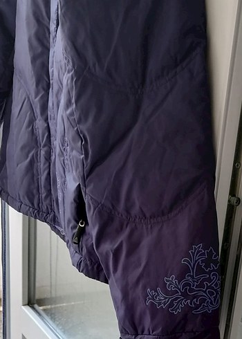 Mor Fermuarlı Kadın Kış Montu - Görsel 4