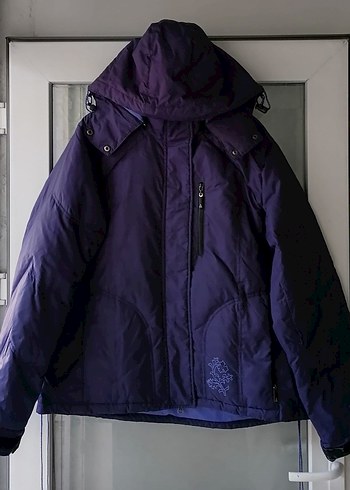 Mor Fermuarlı Kadın Kış Montu - Görsel 2