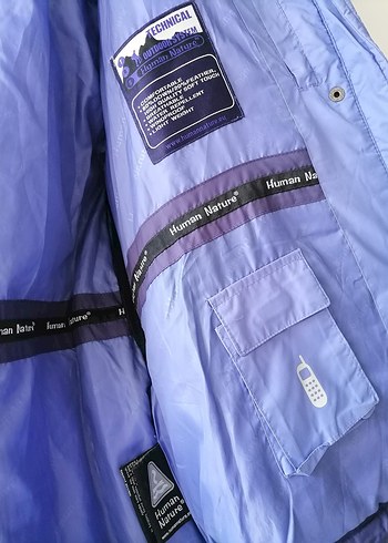 Mor Fermuarlı Kadın Kış Montu - Görsel 5