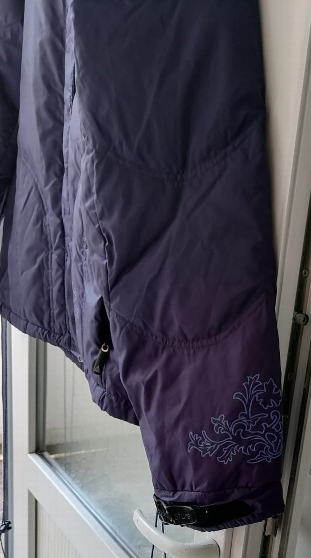 Mor Fermuarlı Kadın Kış Montu - Görsel 4