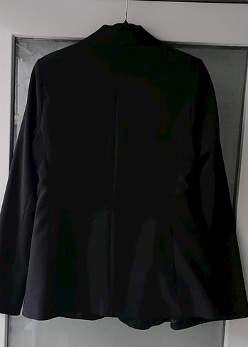 Siyah Keten Kadın Blazer Ceket - Görsel 3