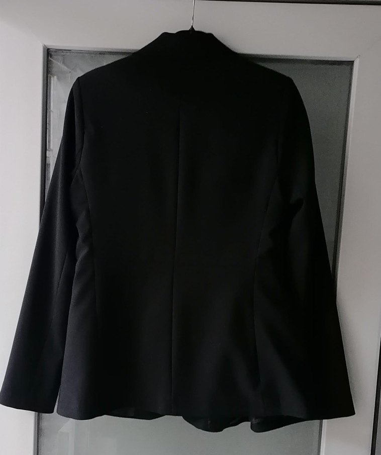 Siyah Keten Kadın Blazer Ceket - Görsel 3