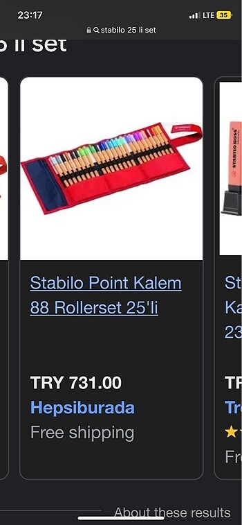 Beden Renk Stabilo 2 li avantaj set
