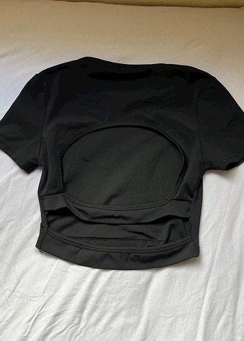 Diğer Siyah Kisa Kollu Crop Top Minimal Ve Sik