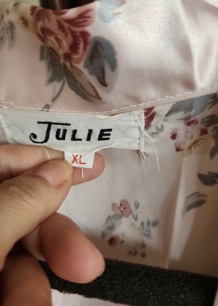 Saten Çiçekli Sabahlık - Görsel 2