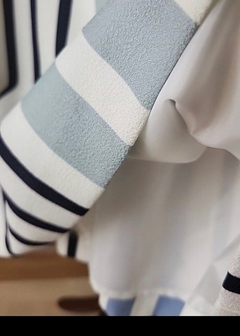 Çizgili, Diz Altı, Kolsuz, Atlet Yaka 42 Beden Kadın Elbise - Görsel 3