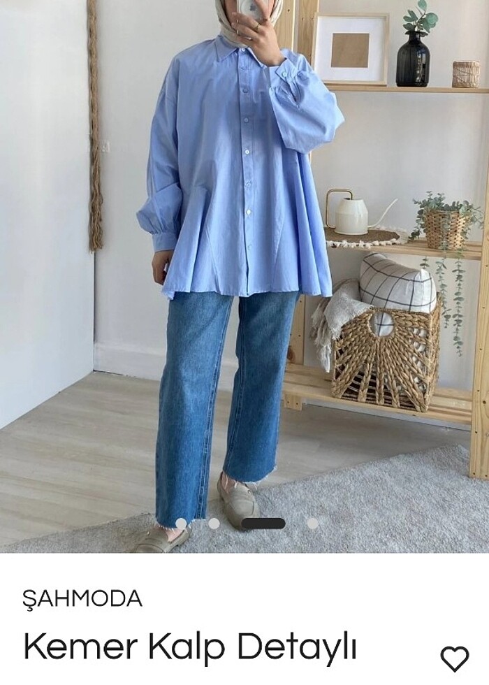 Kalp kemer detayli gomlek - Görsel 2