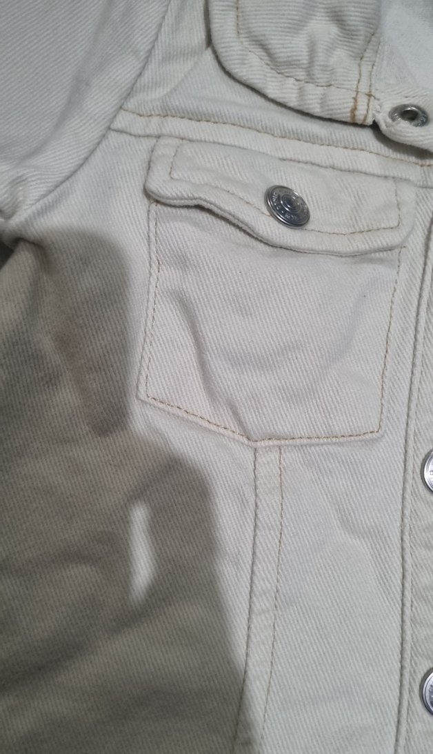 Bej Kız Çocuk Düğmeli Keten Ceket - Görsel 4