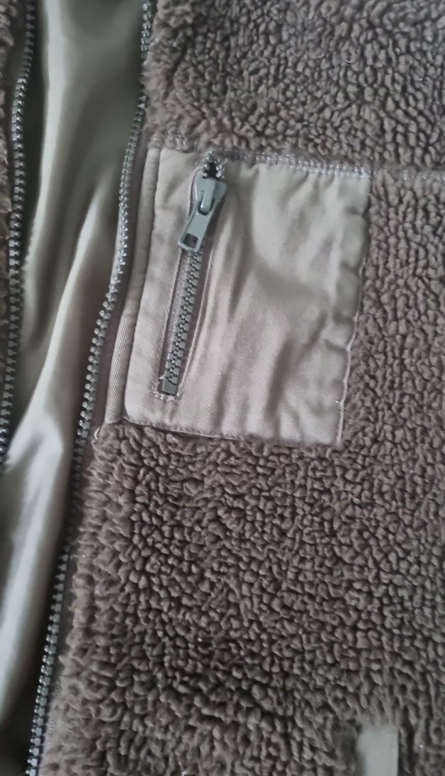 Kahverengi Erkek Peluş Fermuarlı Mont - Görsel 2