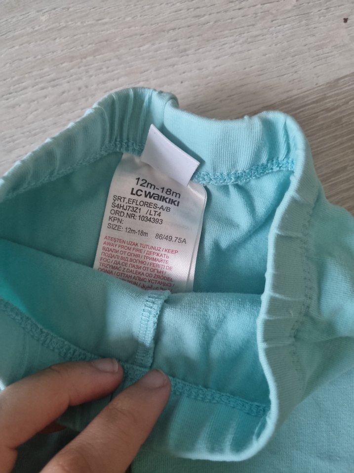 Kız Çocuk Turkuaz Pamuklu Şort - Görsel 3