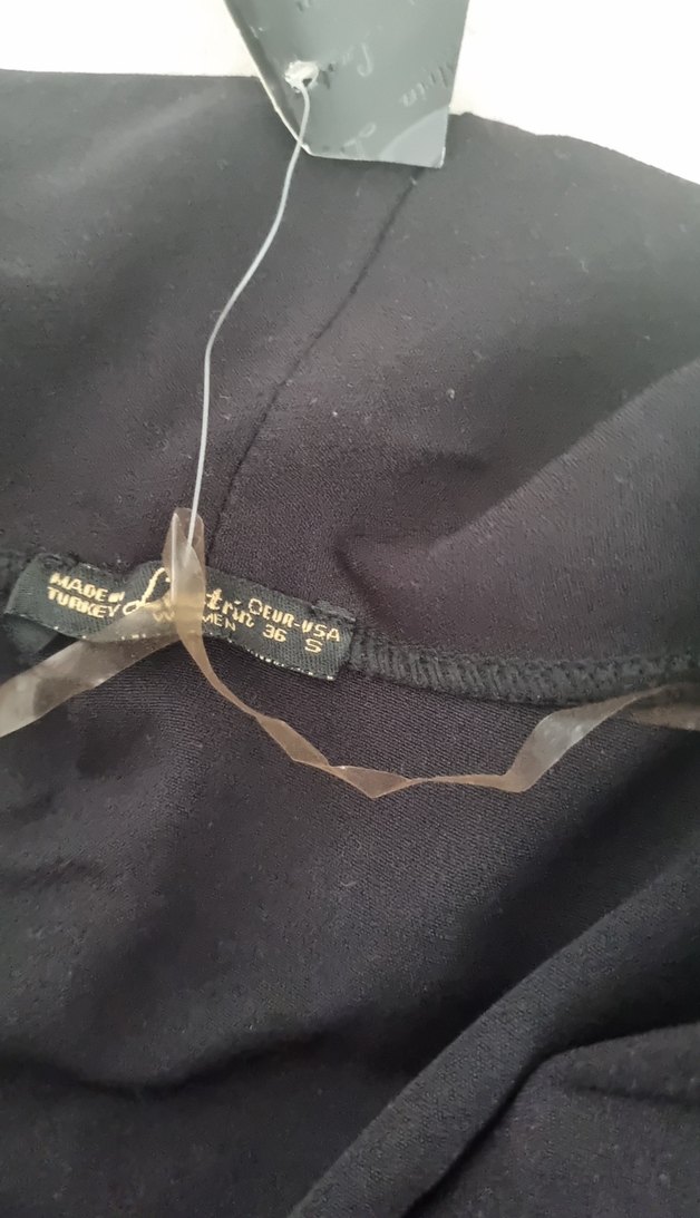 Siyah Uzun Kadın Ofis Kabanı - Görsel 3