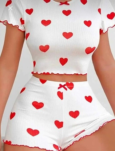 Diğer Kalpli pijama Takımı