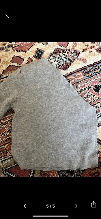 l Beden gri Renk Batik Örme Bluz