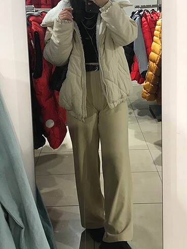 Ten rengi kumaş pantolon
