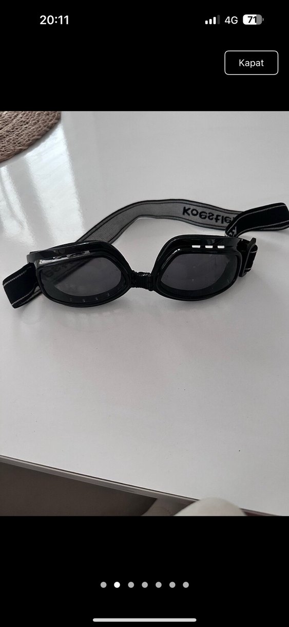 Erkek Vintage Siyah Biker Kayak Gözlüğü - Görsel 5