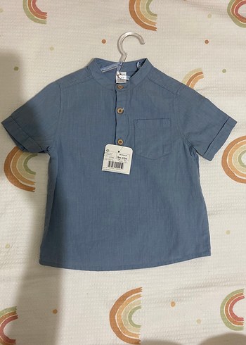 Erkek Çocuk Kısa Kollu Denim Gömlek
