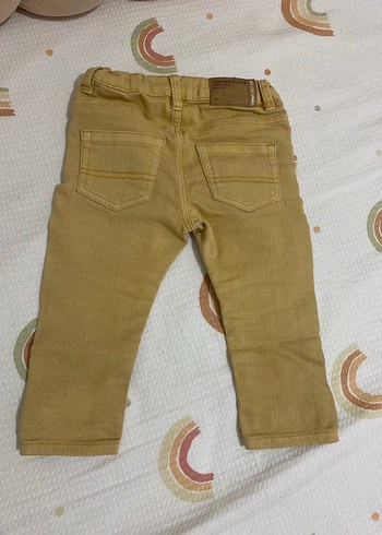 9-12 Ay Beden kahverengi Renk Erkek Çocuk Açık Kahverengi Düğmeli Pantolon