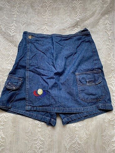 retro vintage ve utility/workwear şort etek