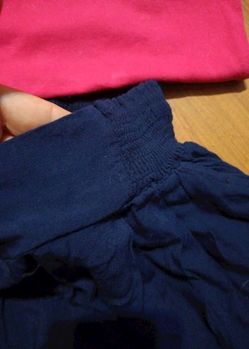 Fit Pembe Üst ve Lacivert yazlık kumaş pantolon - Görsel 9