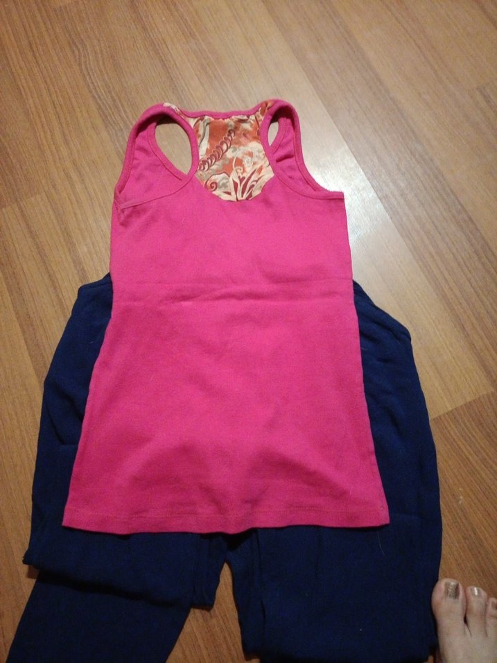 Fit Pembe Üst ve Lacivert yazlık kumaş pantolon - Görsel 5