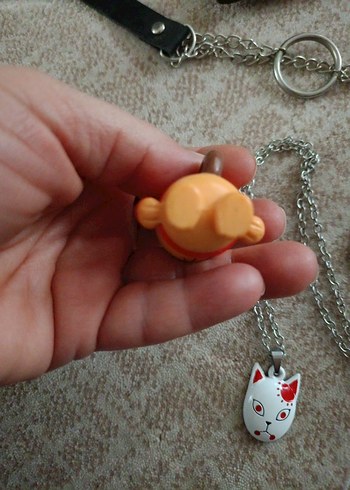 Bad cat Kırmızı Rock Punk Kadın Anahtarlık - Görsel 6