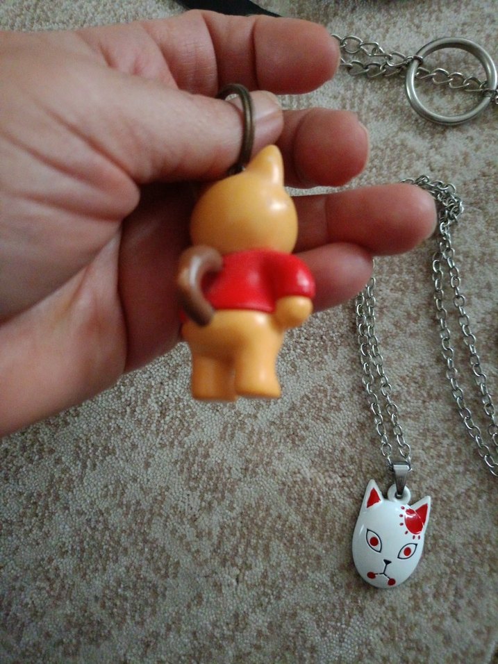 Bad cat Kırmızı Rock Punk Kadın Anahtarlık - Görsel 5