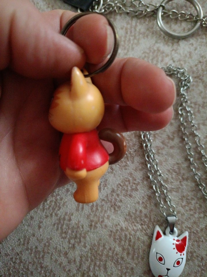 Bad cat Kırmızı Rock Punk Kadın Anahtarlık - Görsel 3