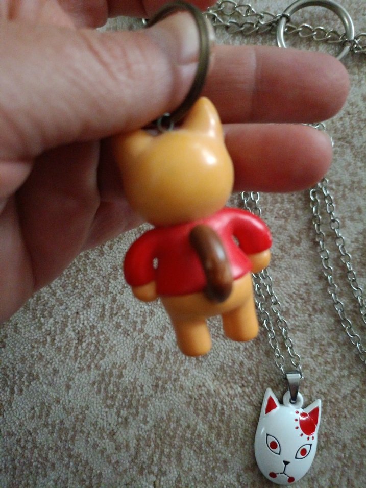 Bad cat Kırmızı Rock Punk Kadın Anahtarlık - Görsel 4