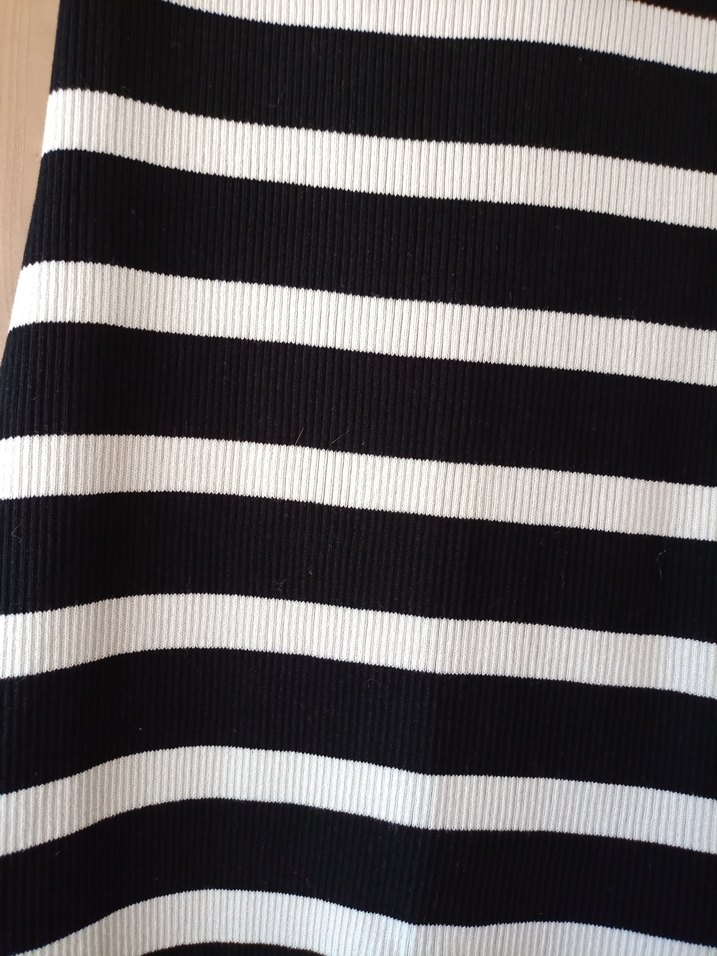 Çizgili Uzun İnce Bantlı Kadın Elbise - Görsel 2