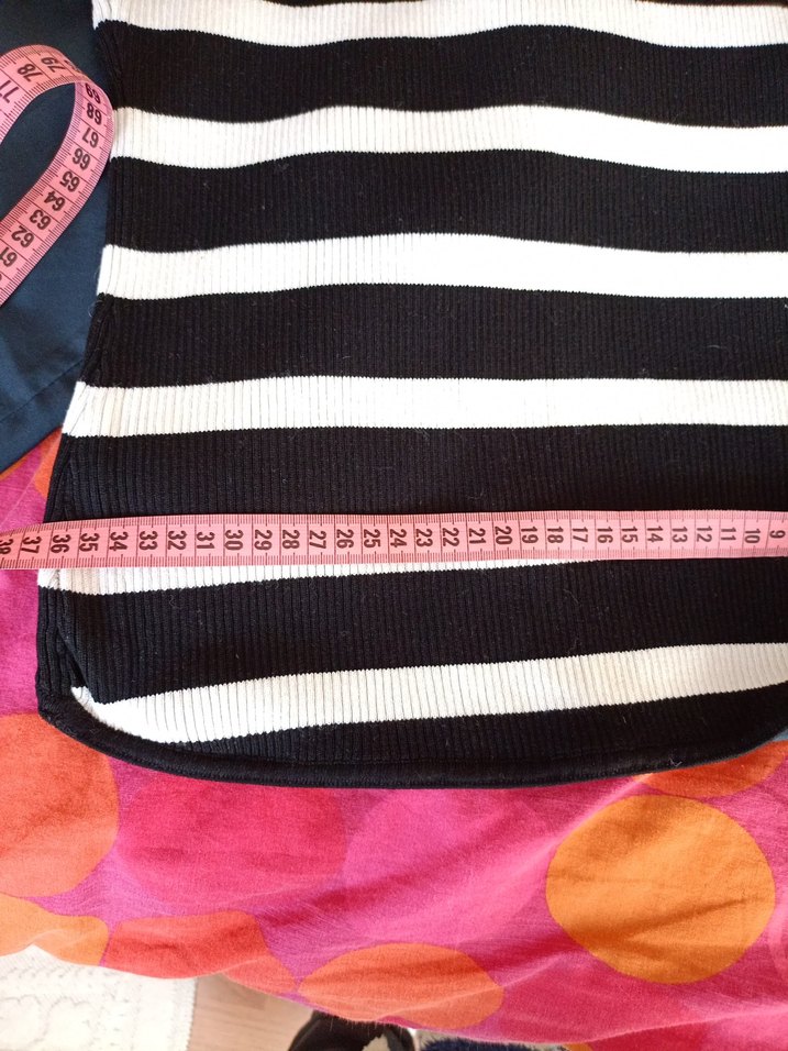 Çizgili Uzun İnce Bantlı Kadın Elbise - Görsel 5