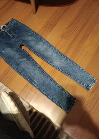 Mavi Dar Kesim Midi Kadın Kot Pantolon - Görsel 2